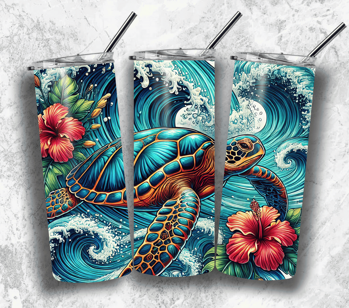 Tropical Sea Turtle Tumbler