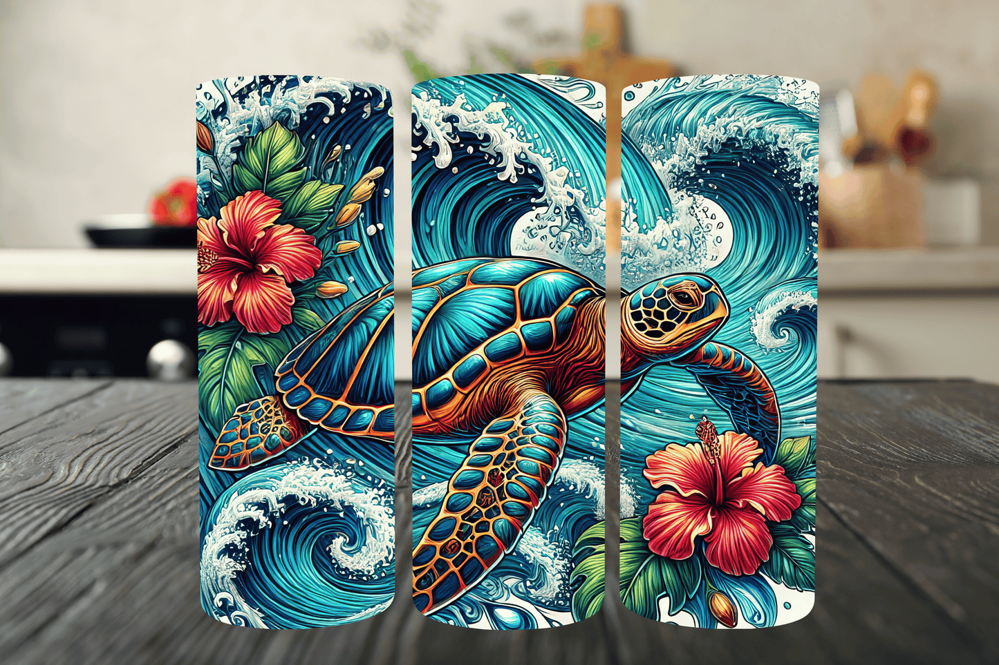 Tropical Sea Turtle Tumbler