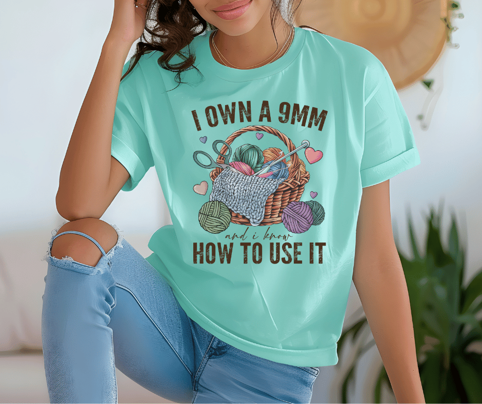 I Own a 9mm & Know How to Use It Graphic T-Shirt