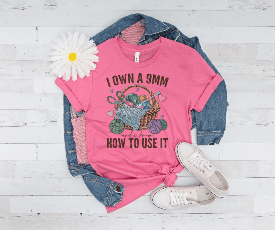 I Own a 9mm & Know How to Use It Graphic T-Shirt