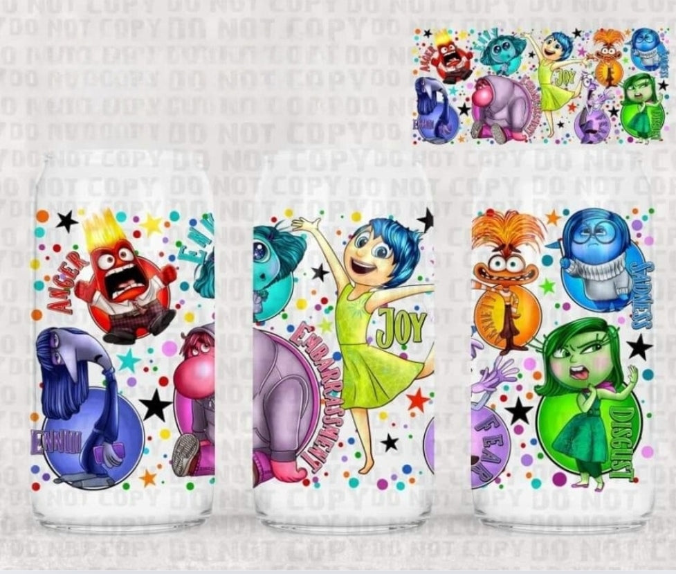 16oz acrylic drinkware with joy and sadness