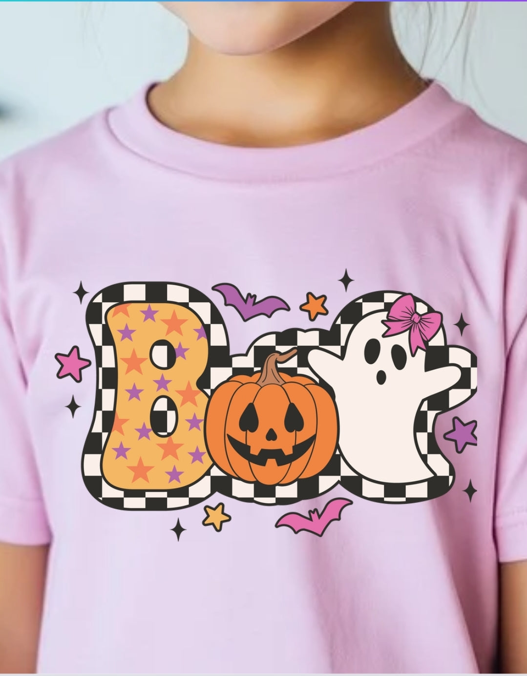 Boo with Ghost Youth Graphic T-Shirt