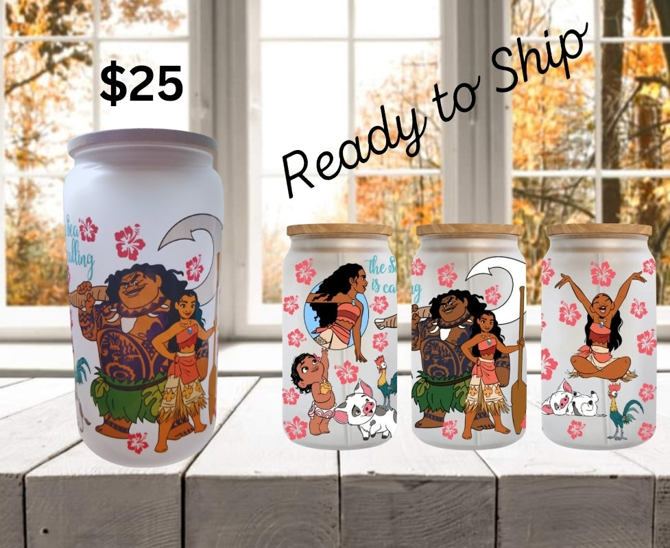 Water Princess glass can - Emerald Bay Boutique