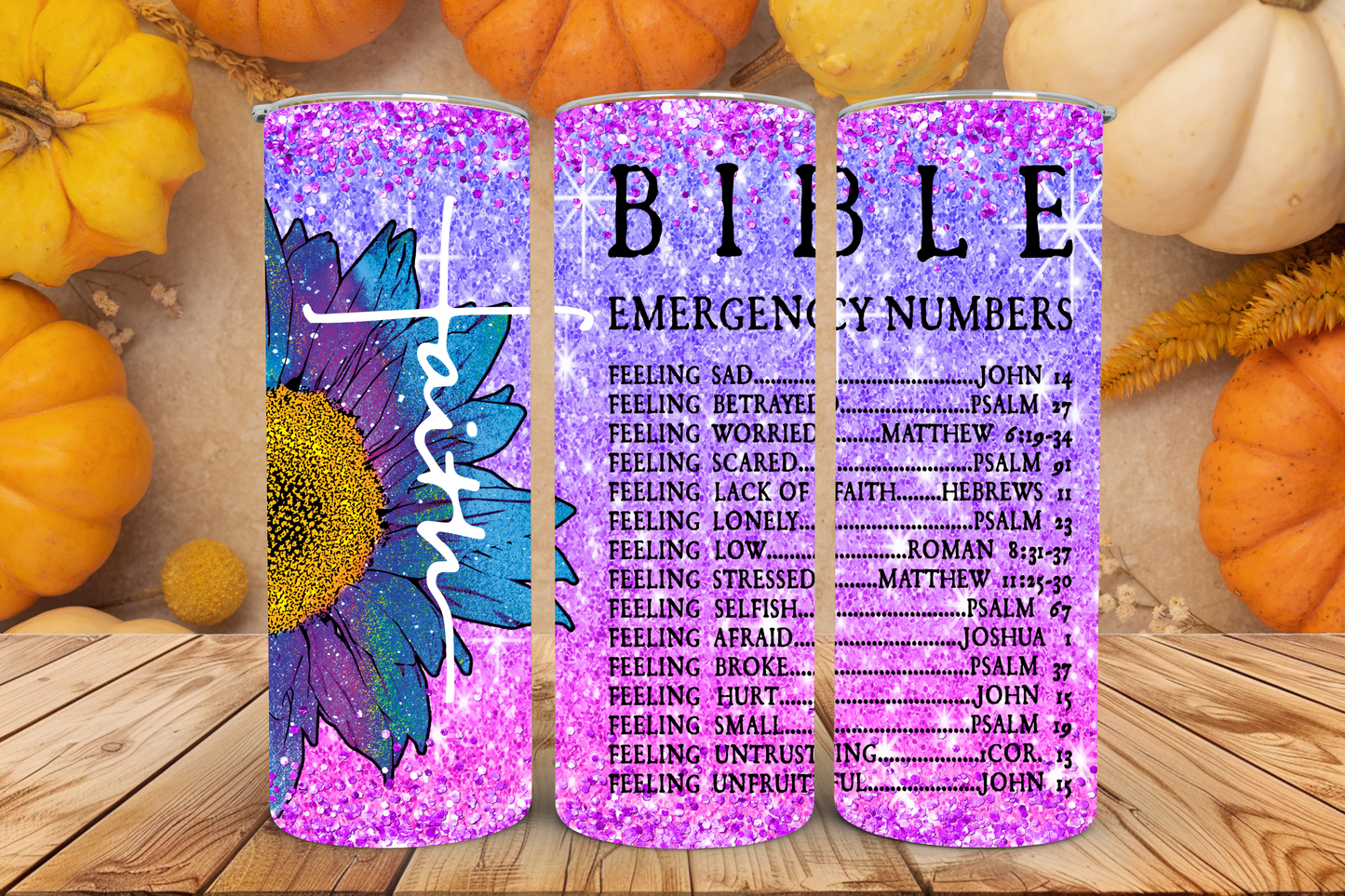 bible emergency numbers 2o stainless steel tumbler