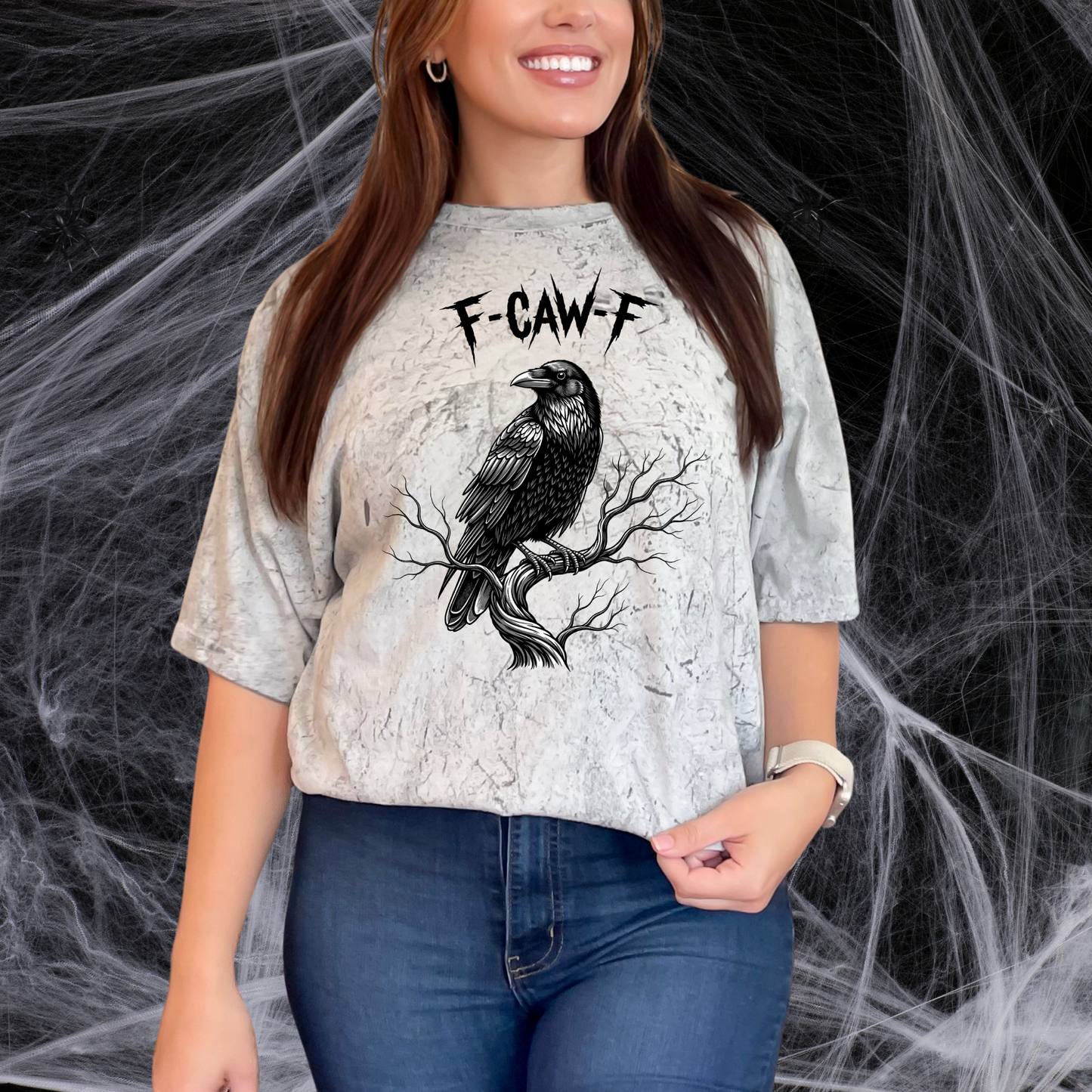F-Caw-F Bird Graphic T-Shirt