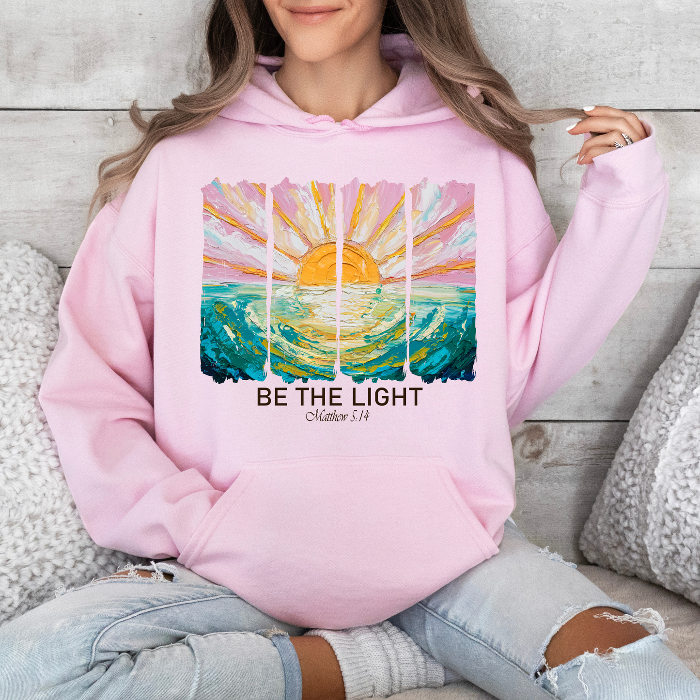 Be The Light 5:14 Matthew Graphic Sweatshirt