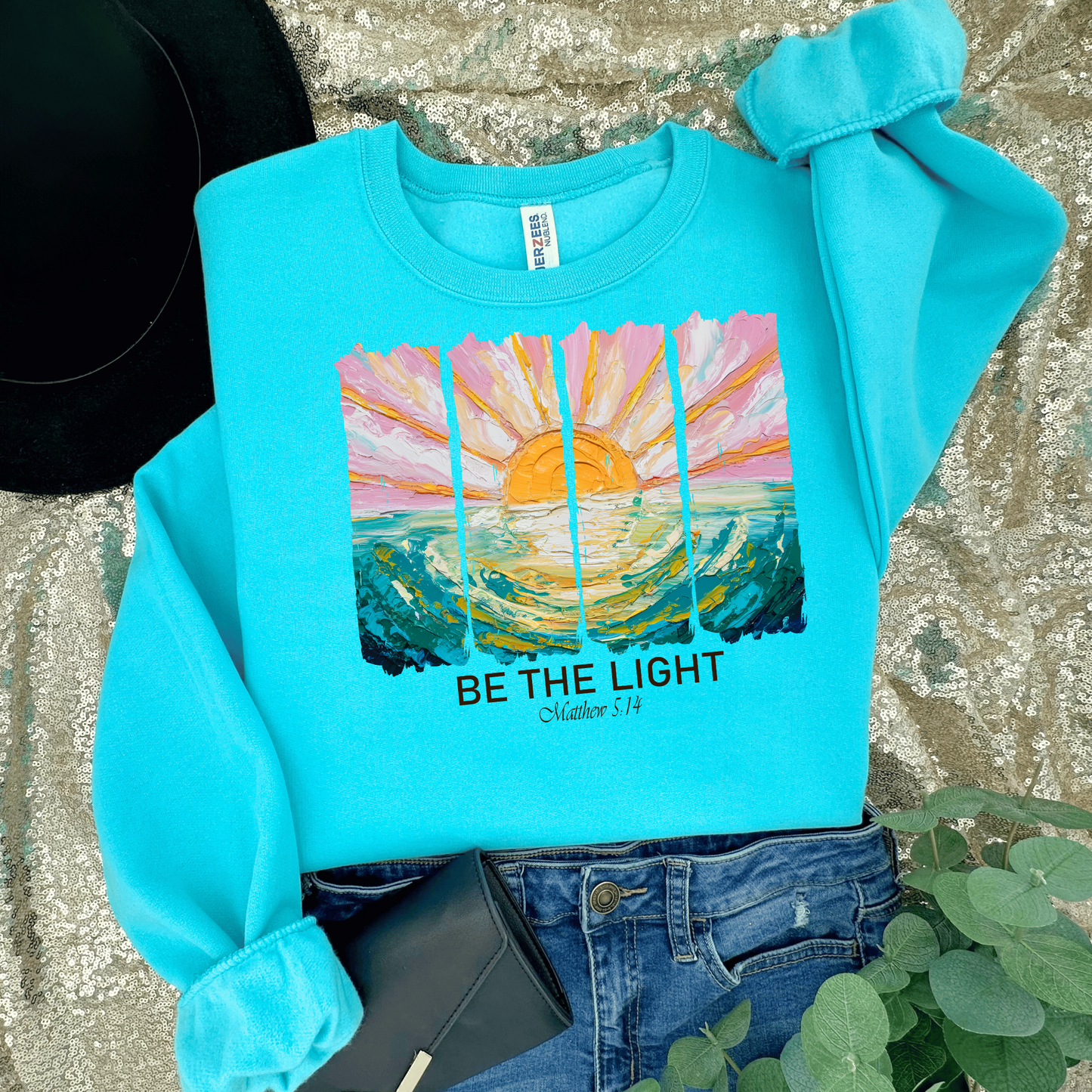 Be The Light 5:14 Matthew Graphic Sweatshirt