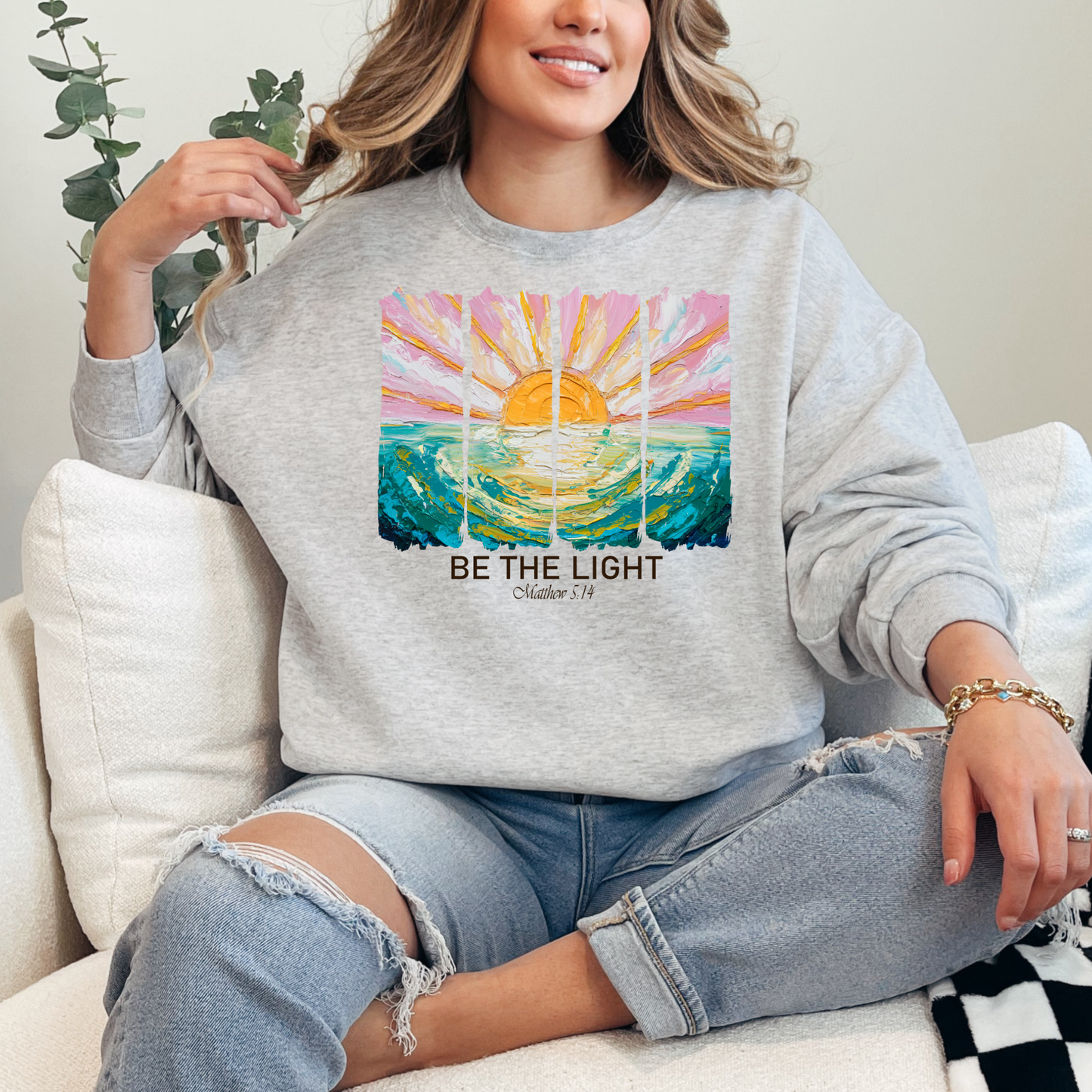 Be The Light 5:14 Matthew Graphic Sweatshirt