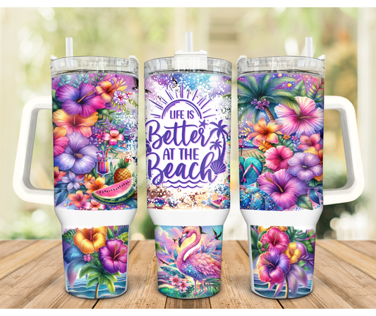 Better at the Beach 40oz Travel Tumbler 