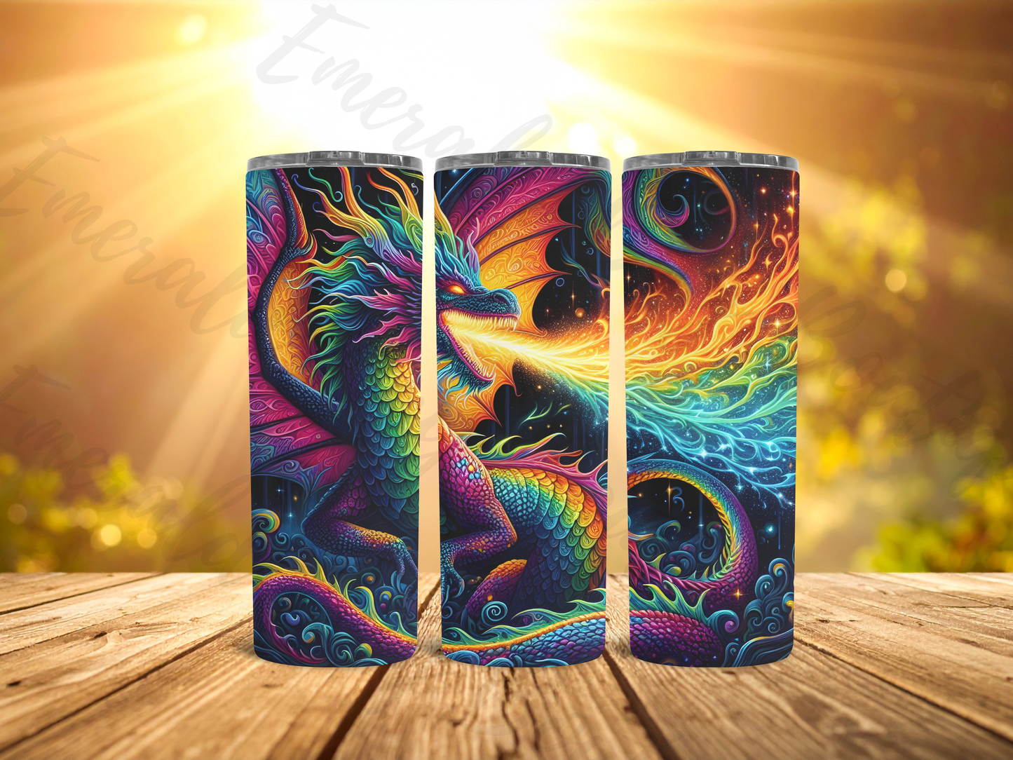 Multi Color Dragon Tumbler