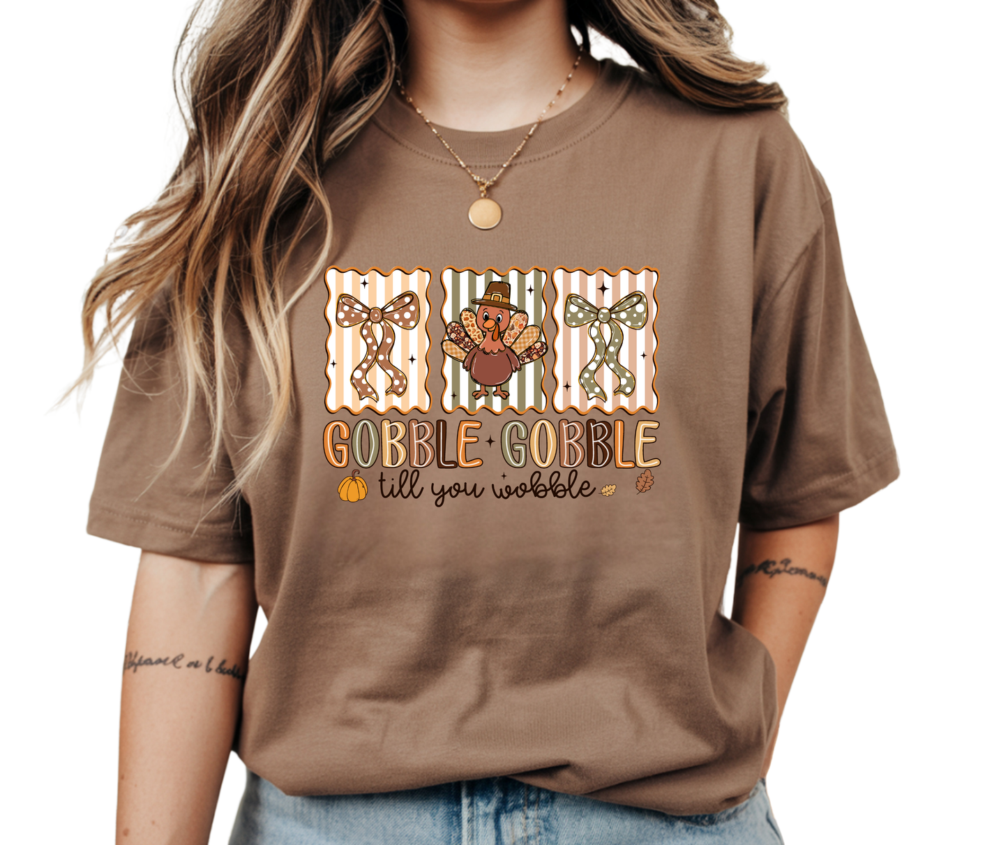 Gobble Gobble Till You Wobble Graphic T-Shirt