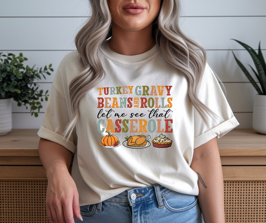 Let Me See That Thanksgiving Food Graphic T-Shirt