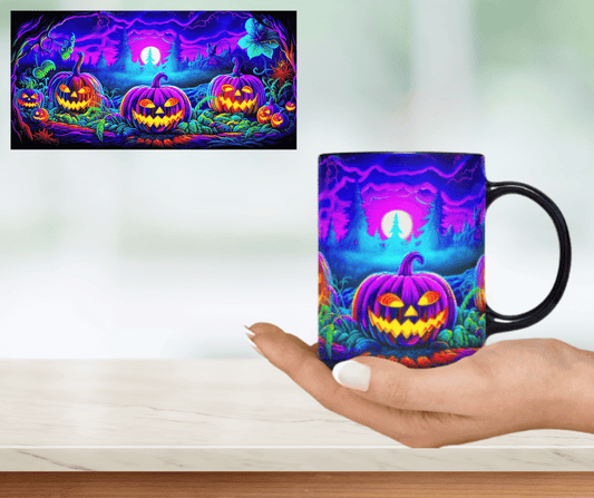 Spooky Neon Halloween Mug