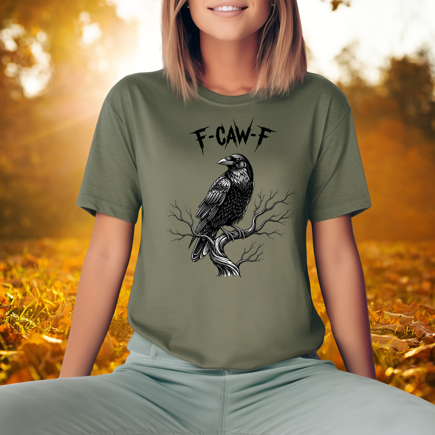 F-Caw-F Bird Graphic T-Shirt