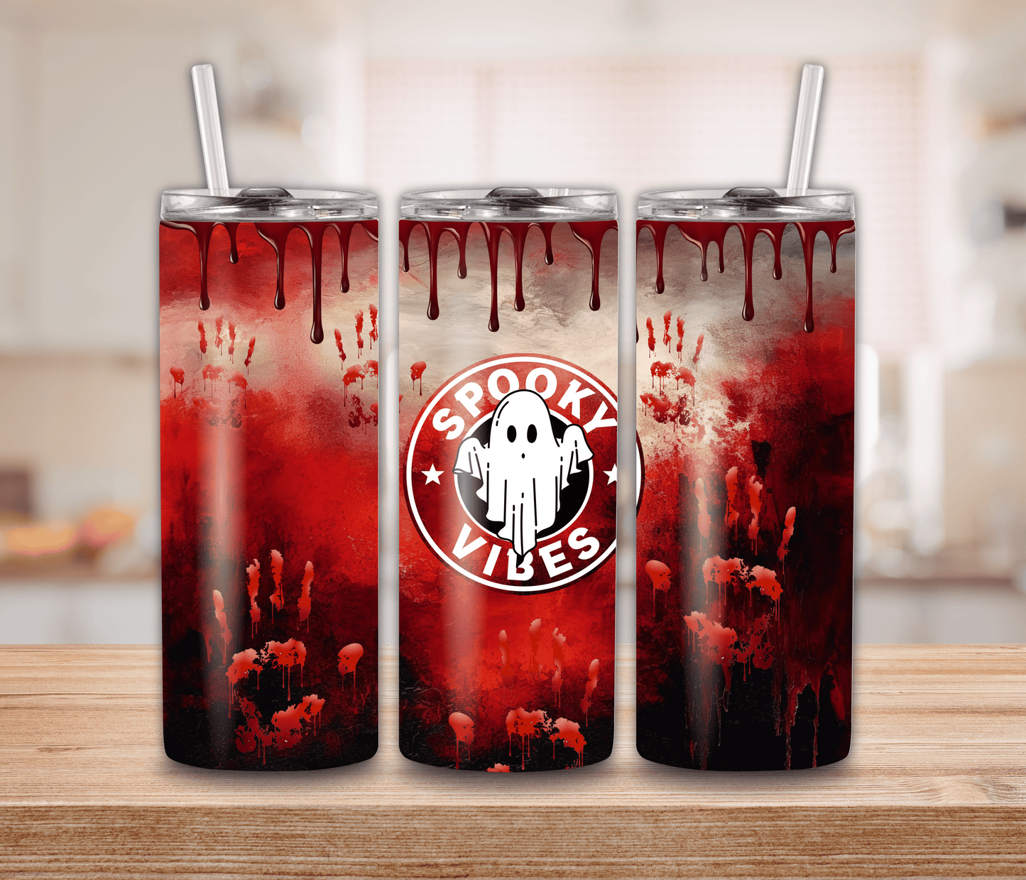 stainless steel bloody spooky vibes 20oz tumbler